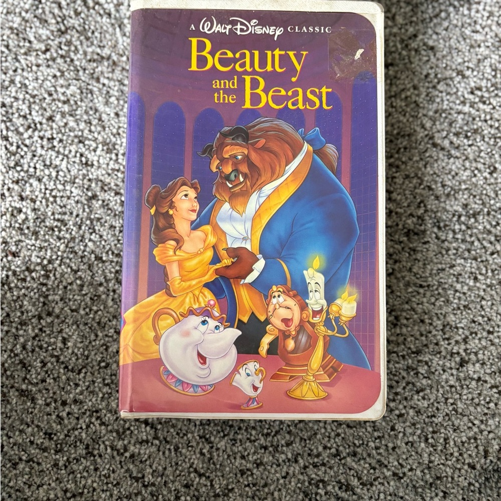 Disney Beauty and the Beast VHS - Purple and Yellow